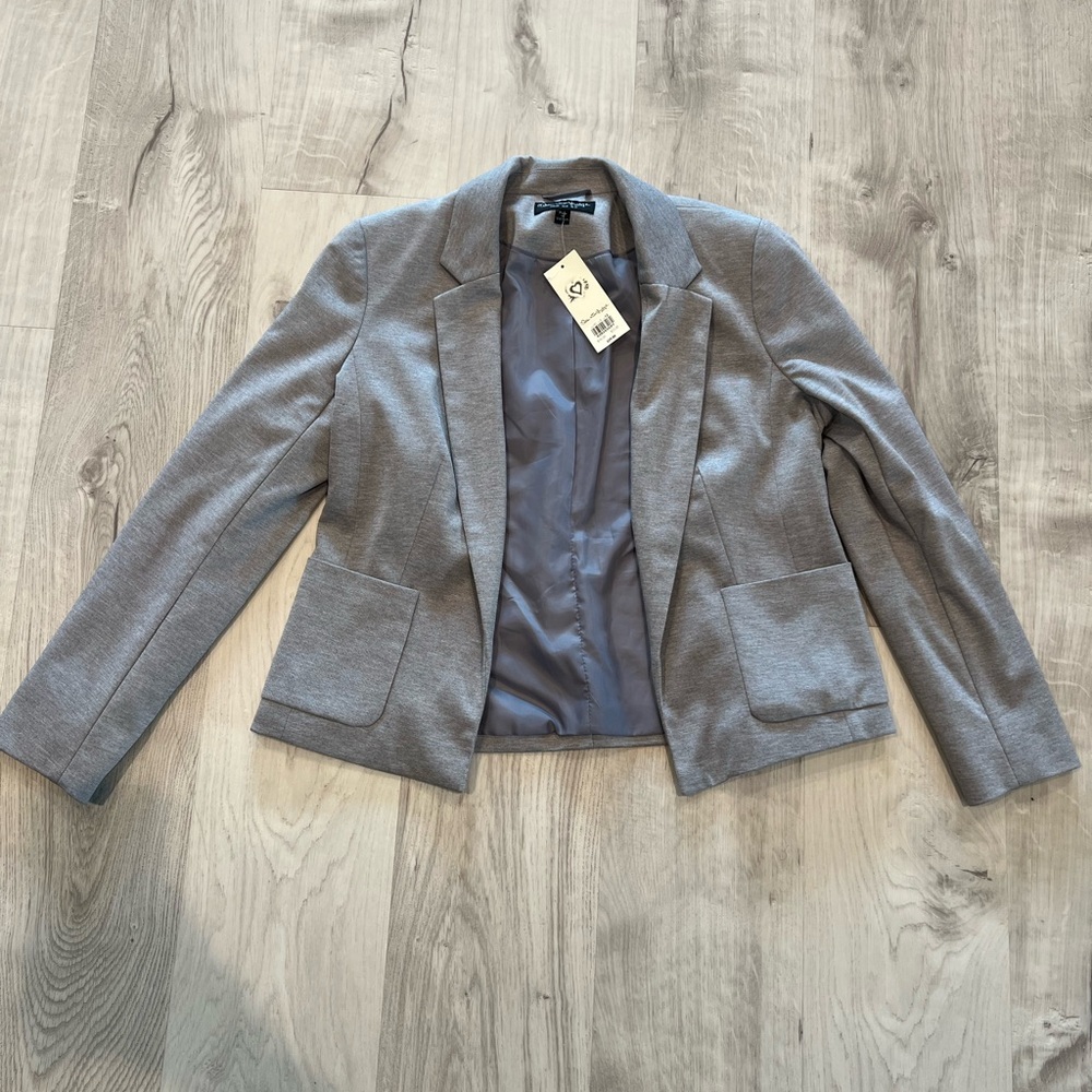 Cropped Blazer in Gray